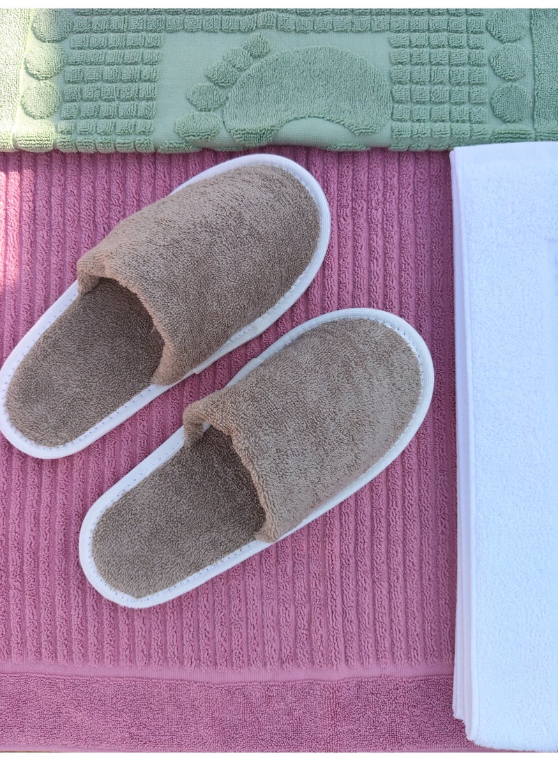Teko Tex Bath Slippers in beige Color with a Soft Sole, Lightweight and Comfortable
